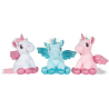 Set 3 Pezzi Unicorno Peluche con Ali Glitter 28cm 3 Colori