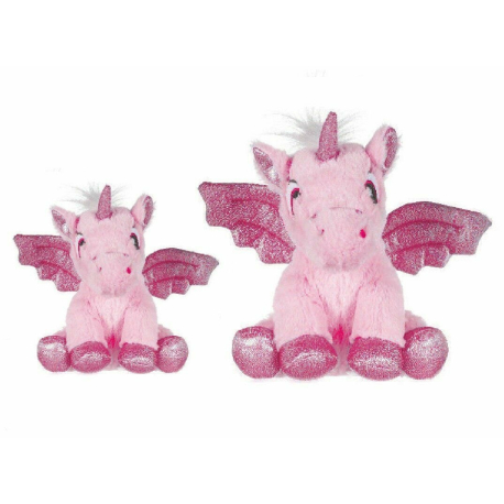 Set 3 Pieces Unicorn Plush with 28cm Glitter Wings 3 Colors
