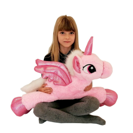Grande Peluche Unicorno 60cm Rosa Pony Cavallo Bambini Ragazzi Adulti