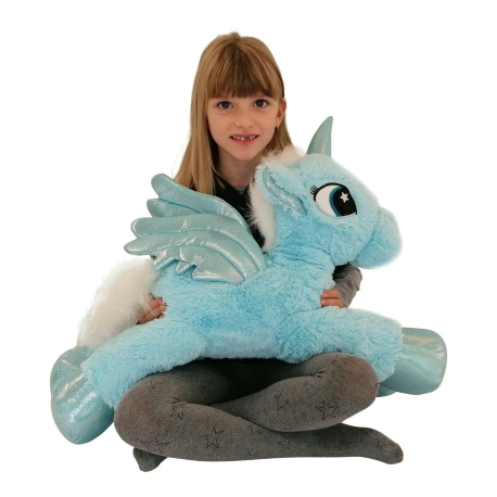 Grande Peluche Unicorno 60cm Bianco Pony Cavallo Bambini Ragazzi Adulti
