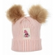 Minnie Mouse Cappello con 2 Pon Pon Orecchie,Guanti Invernale Bambina 3-10anni Rosa