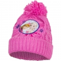 Disney Frozen Anna e Elsa Cappello Pon Pon Acrilico Invernale Bambina Taglia 3-8 Rosa
