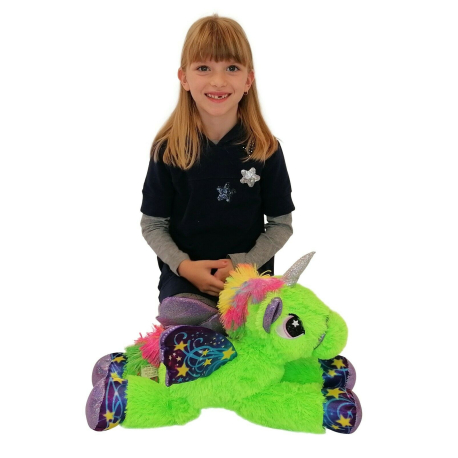 50cm Grande Peluche Unicorno Pony Cavallo Fucsia per Bambini Ragazzi Adulti San Valentino