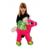 Unicorno 50 cm Grande Peluche in Piedi Pony Cavallo Fucsia per Bambini Ragazzi
