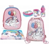 Set Zainetto Zaino in 3D Unicorno Magic,Sacca Sport,Box Merenda Scuola Asilo
