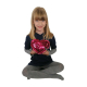 2x Reversible Sequin Cushion Pink + Red Heart 30 cm Valentine's Day Gift