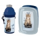 Gatto Happy Set Colazione Box Portamerenda,Borraccia Automatica scuola