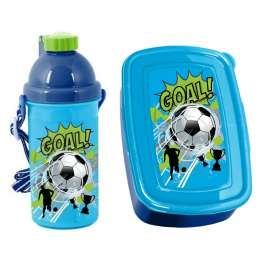 Soccer Football Breakfast Set Snack Box, Automatic School Bottle