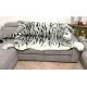 Gigante Tigre Marrone Tappeto in Peluche 200 x 135 cm, Copridivano, Copriletto