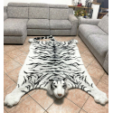 Gigante Tigre Bianca Tappeto Pelle in Peluche 200 x 135 cm, Copridivano, Copriletto