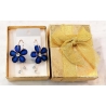 Summer Flower Large Hoop Earrings with Crystals for Women