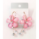 Summer Flower Large Hoop Earrings with Crystals for Women