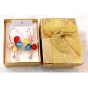 Summer Flower Large Hoop Earrings with Crystals for Women