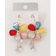 Summer Flower Large Hoop Earrings with Crystals for Women