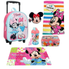Minnie Mouse & Paperina Disney Zainetto Zaino Trolley in 3D set Scuola Asilo 6pezzi
