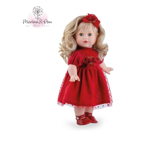 NINES D'ONIL Tina Elegant 42cm Bambola Morra Bambolotto Neonato