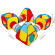 Giant Playground Tent 8 pieces Tunnel x4 Automatic Children's Castle House