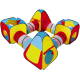 Giant Playground Tent 8 pieces Tunnel x4 Automatic Children's Castle House
