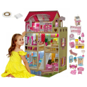 Giant Dollhouse Wooden House 90cm with Led Light and Furniture set 18pcs