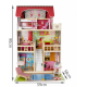 Giant Dollhouse Wooden House 90cm with Led Light and Furniture set 18pcs