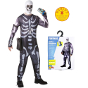 Skull Trooper di Fortnite Costume Tg L Carnevale ufficiale di Milite Teschio Rubie's