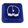 Mamma Bracciale Braccialetto Da Donna Famiglia in Acciaio con scritta