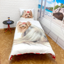 Yorkshire cucciolo di cane Set lenzuola, Copripiumino 160x200 letto singolo 100% cotone Biancheria da letto