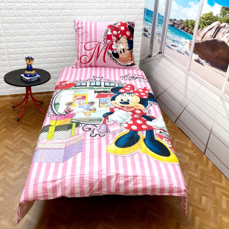 Dinsey Minnie Mouse set of sheets single bed DUVET COVER 140x200cm