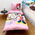 Dinsey Minnie Mouse Shopping Set lenzuola, Copripiumino 160x200 letto singolo 100% cotone Biancheria da letto