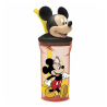 Disney Mickey Mouse Anniversario Bicchiere 3D con Figurina e Cannuccia Bambini