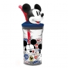 Disney Mickey Mouse IT´S A MICKEY THING Bicchiere 3D con Figurina e Cannuccia Bambini