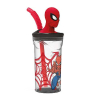 Spiderman Bicchiere 3D con Figurina e Cannuccia Bambini