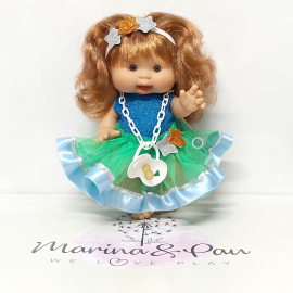 Special PEPOTES 28cm Minnie Mod. 10 Bambola Profumata Mini Neonato Capelli Biondi New Collection