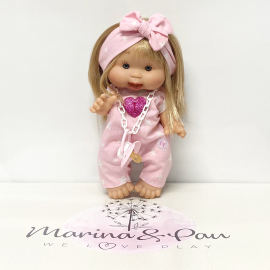 Party PEPOTES 28cm Minnie Mod. 12 Bambola Profumata Mini Neonato Capelli Rossi New Collection