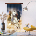 Cavalli Cavallo Tenda in Voile Cameretta dei Bambini, Ragazzi Pannello 140x245cm