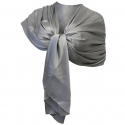 Elegante SCIARPA in Seta Argento Scialle Foulard, Donna Coprispalle Stola Cerimonia