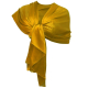 Elegante SCIARPA in Seta Giallo Scialle Foulard, Donna Coprispalle Stola Cerimonia