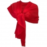 Elegante SCIARPA in Seta Rosso Accesso Scialle Foulard, Donna Coprispalle Stola Cerimonia