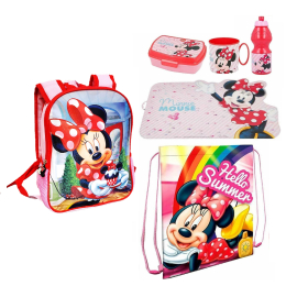 Minnie Mouse Disney Duo Reversibile Set 6 pezzi Zainetto Zaino 3D scuola asilo