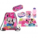 Disney Minnie mouse Set Bag Bag Backpack Plate Box Holder Water Bottle Cup