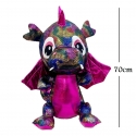 Giant Plush Dragon Pink Dragon 70 cm with Wings Sitting Glitter Children