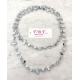 Long Pearl Necklace Hard stones, crystal beads Women