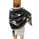 Elegant Silk Scarf Shawl Foulard, Woman Shrug Ceremony