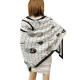 Elegant Silk Scarf pleated Shawl Foulard, Woman Shrug Ceremony