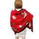 Elegant Silk Scarf pleated Shawl Foulard, Woman Shrug Ceremony