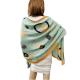 Elegant Silk Scarf pleated Shawl Foulard, Woman Shrug Ceremony