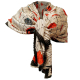 Elegant Silk Scarf pleated Shawl Foulard, Woman Shrug Ceremony