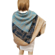 Elegant Silk Scarf pleated Shawl Foulard, Woman Shrug Ceremony