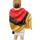 Elegante Sciarpa Plisse Misto Seta Sciale Foulard Donna Cerimonia