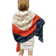 Elegant Silk Scarf pleated Shawl Foulard, Woman Shrug Ceremony
